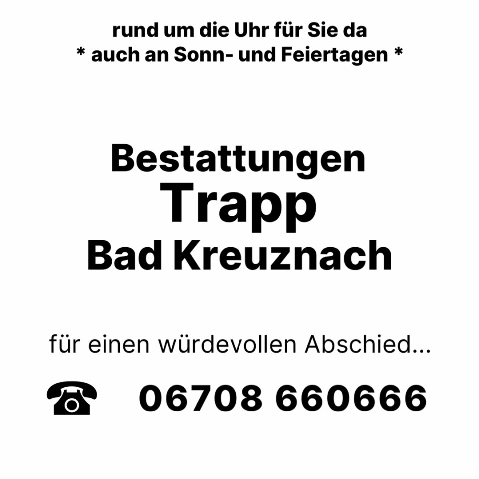 Beerdigung planen in Bad Kreuznach